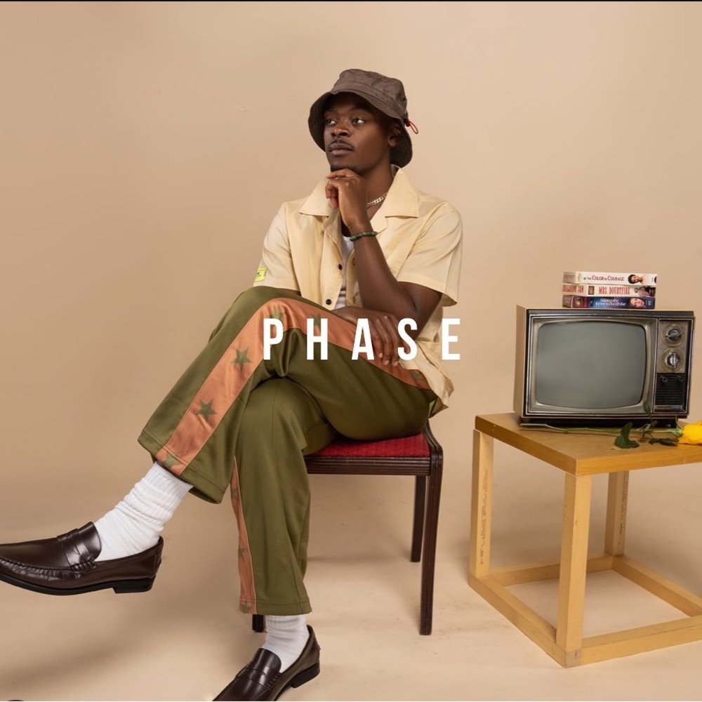 vintage phase polyester track pants